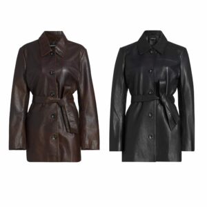 Image of sale on Marlowe Leather Belted Coat ($75 Gift Card with Purchase)