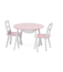 Image of sale on Round Storage Table and 2 Chairs Set