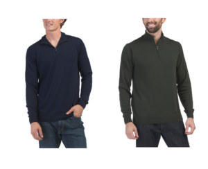 Image of sale on Wool Quarter Zip Sweater