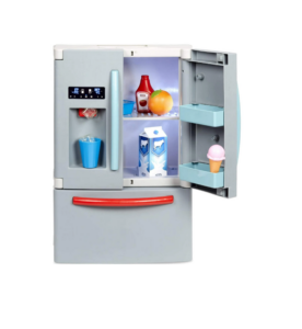 Image of sale on Little Tikes First Fridge Refrigerator with Ice Dispenser, Pretend Play Appliance with 11 Kitchen Accessories, Kids Ages 2+