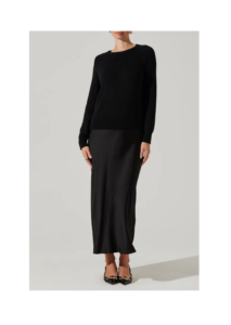 Image of sale on Helene Mixed Media Long Sleeve Dress