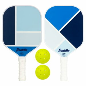 Image of sale on Franklin Sports 2-player Pickleball Paddle Set – (2) Fiberglass Paddles + (2) X-40 Outdoor Pickleballs – Usapa Approved