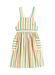 Image of sale on Kids’ Stripe Cotton Pinafore Dress