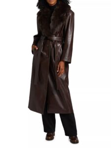 Image of sale on Sarita Leather Maxi Coat