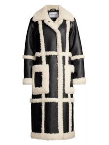 Image of sale on Patrice Faux Leather & Faux Shearling Coat