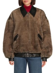 Image of sale on Faux Fur Bomber Jacket