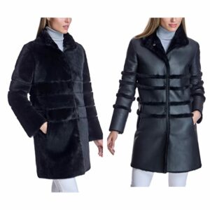 Image of sale on Reversible Seam-out Shearling Shortcoat