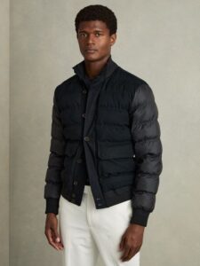Image of sale on Patch-pocket Quilted-alcantara Jacket