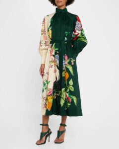 Image of sale on Aggie Belted Linen-blend Maxi Shirtdress