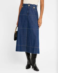 Image of sale on Hudie A-line Denim Skirt
