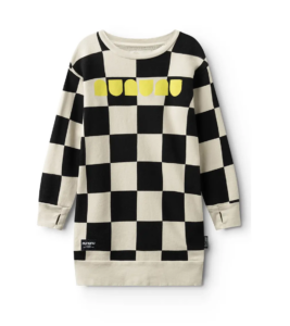 Image of sale on Kids’ Checkmate Long Sleeve Sweatshirt Dress