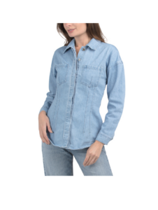 Image of sale on Erika Cinched Denim Top