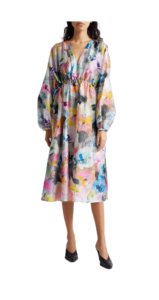 Image of sale on Veroma Floral Long Sleeve Midi Dress Size L