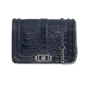 Image of sale on Small Love Croc Embossed Leather Crossbody Bag