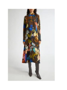 Image of sale on Floral Long Sleeve Midi Dress
