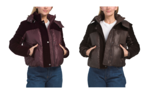 Image of sale on Vega Velvet Trimmed Down Puffer Coat