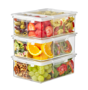 Image of sale on The Home Edit Bento Box Clear Food Storage Container, Set of 3