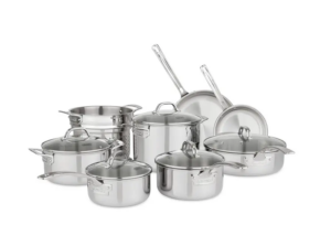 Image of sale on 13-piece 3-ply Stainless Steel Cookware Set