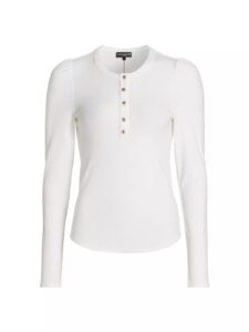 Image of sale on Britt Rib-knit Jersey Long-sleeve Top