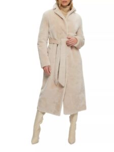 Image of sale on Select Shearling Lamb Coat with Belt