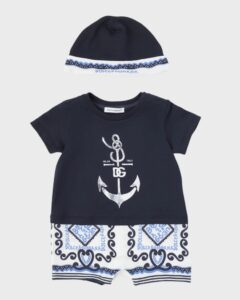 Image of sale on Boy’s Anchor Bandana Romper, 3m-24m