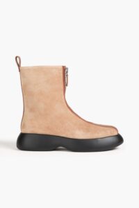 Image of sale on Mercer Zip-detailed Suede Chelsea Boots