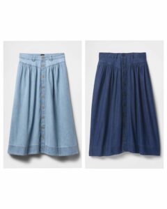 Image of sale on Denim Western Yoke Midi Skirt