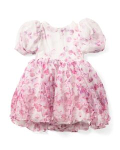 Image of sale on Little Girls Haley Puff Sleeve Mini Dress