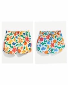 Image of sale on Printed Double-weave Dolphin-hem Shorts for Toddler Girls