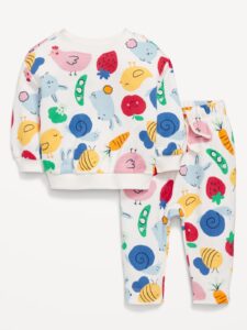 Image of sale on Printed French Terry Sweatshirt and Leggings Set for Baby