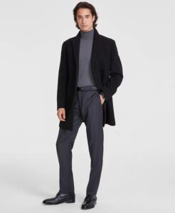 Image of sale on Men’s Prosper Wool-blend Slim Fit Overcoat