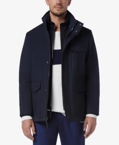 Image of sale on Men’s Hoyt Micro-houndstooth Soft Shell Barn Jacket with Removable Bib