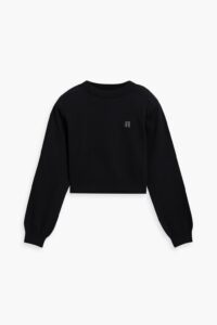 Image of sale on Cropped Cotton and Cashmere-blend Sweater