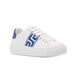 Image of sale on Kid’s Sneaker La Greca Fabric Calf Leather Size 10-12t