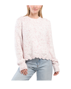 Image of sale on Nevanna Scalloped Hem Sweater