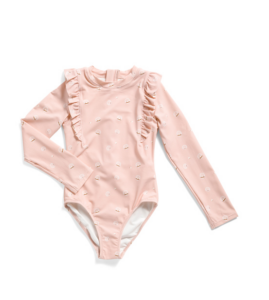Image of sale on Girls Swim Long Sleeve Knit Bodysuit Size 2-10