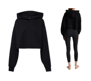 Image of sale on Bae Cropped Cotton-blend Hoodie Size L