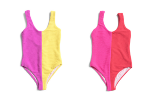 Image of sale on Little Girls Color Block One-piece Swimsuit Size 4-8