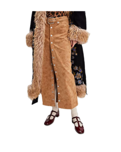 Image of sale on We the Free Astoria Vegan Suede Maxi Skirt