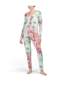Image of sale on 2pc Majestic Garden Satin Pj Set