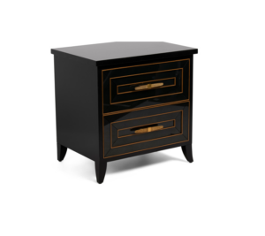 Image of sale on 28x21x28 Mannix Gold Tone Detailed Wood Nightstand