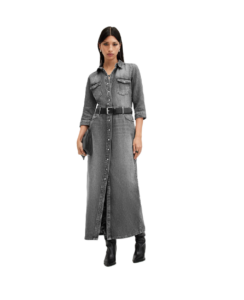 Image of sale on Blair Long Sleeve Denim Maxi Dress