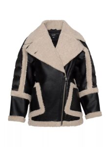 Image of sale on Lisa Faux Fur Leather Jacket