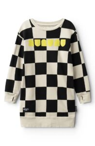 Image of sale on Kids’ Checkmate Long Sleeve Sweatshirt Dress