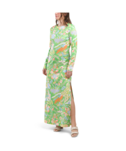 Image of sale on Long Sleeve Floral Printed Maxi Dress