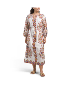 Image of sale on Linen Blend Kaila Maxi Kaftan