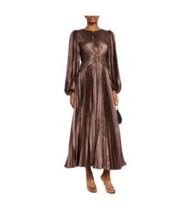 Image of sale on Norseman Metallic Pleated Midi Dress
