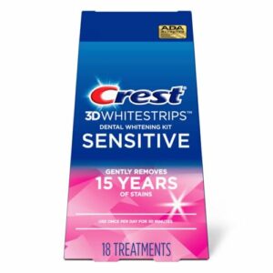Image of sale on Crest 3d Whitestrips Sensitive At-home Teeth Whitening Kit, 18 Treatments
