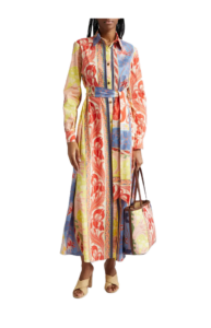 Image of sale on Long Sleeve Belted Maxi Shirtdress Size 2