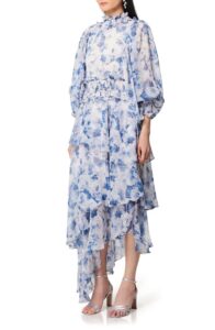 Image of sale on Astrid Floral Long Sleeve Midi Dress